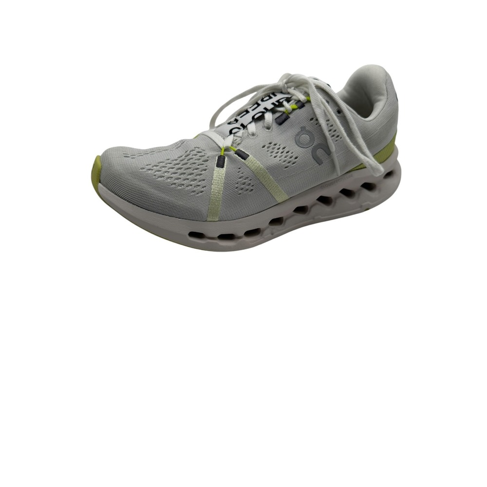 On Cloudsurfer Running Shoes Womens 7.5 Grey Lime Excellent 3WD10440248